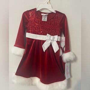 Bonnie Jean Red and White Kids Dress